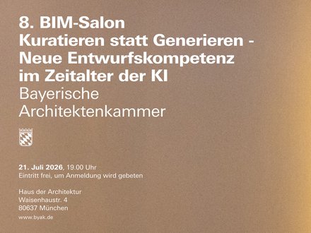 Einladung zum 8. BIM-Salon: Kuratieren statt Generieren