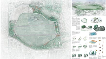 Entwurfsplan „Build it Green“ für das Tempelhofer Feld.