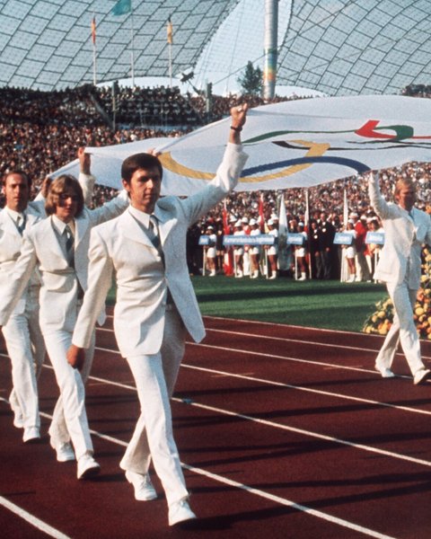 Eröffnungsfeier der Olympischen Spiele 1972 im Olympiastadion München.