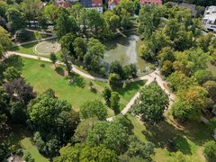 Ernst-Ehrlicher-Park aus der Vogelperspektive fotografiert