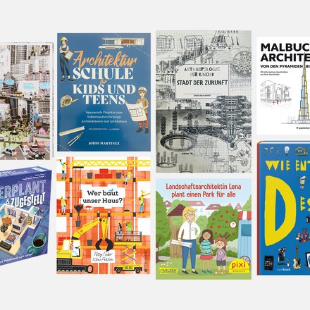 Übersicht über Kinderbücher rund um das Thema Architektur