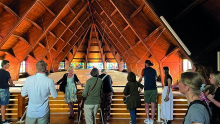 Innenansicht der Johanneskirche zum Zeitpunkt der Umnutzung als Kita