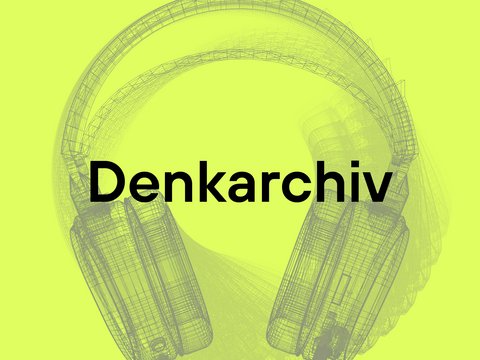 Großformatige technische Illustration eines Over-Ear-Kopfhörers in detailliertem Wireframe-Design mit weißen Gitterlinien auf dunkelblauem Hintergrund. Beide Ohrmuscheln und der Kopfbügel sind vollständig sichtbar.