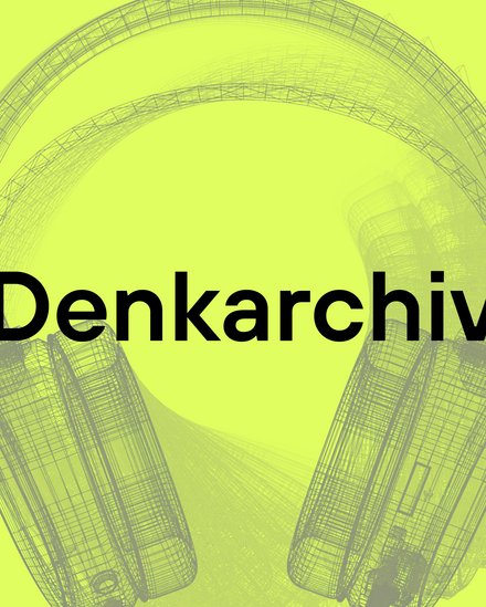 Großformatige technische Illustration eines Over-Ear-Kopfhörers in detailliertem Wireframe-Design mit weißen Gitterlinien auf dunkelblauem Hintergrund. Beide Ohrmuscheln und der Kopfbügel sind vollständig sichtbar.