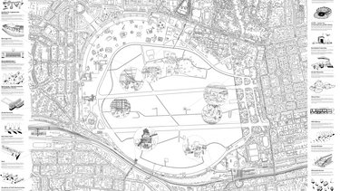 Entwurfsplan „übe-räume für stadttransformation tempelhof 2050“.