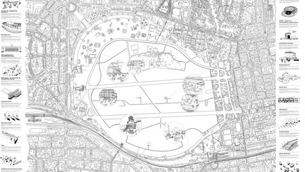Entwurfsplan „übe-räume für stadttransformation tempelhof 2050“.