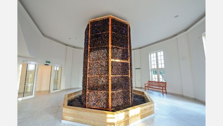 Eine Säule im Kurmittelhaus Bad Lauchstädt