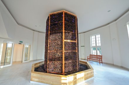 Eine Säule im Kurmittelhaus Bad Lauchstädt