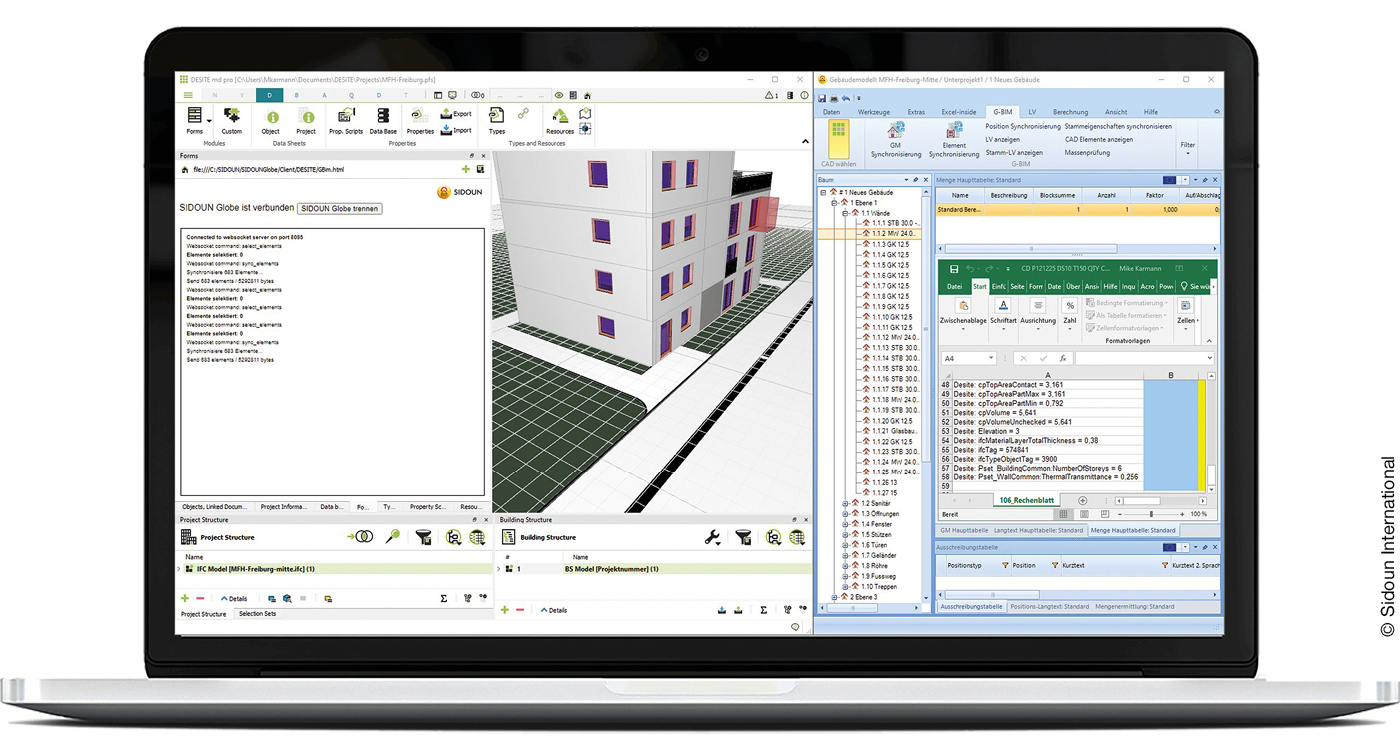 Screenshot der AVA Software Sidoun Globe