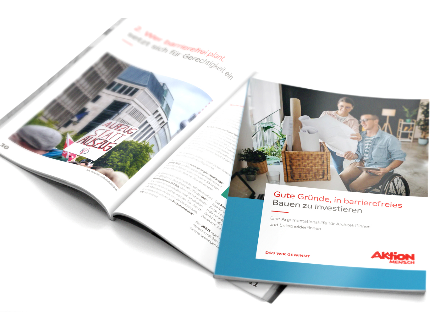 Broschüre der Aktion Mensch: Gute Gründe, in barrierefreies Bauen zu investieren 