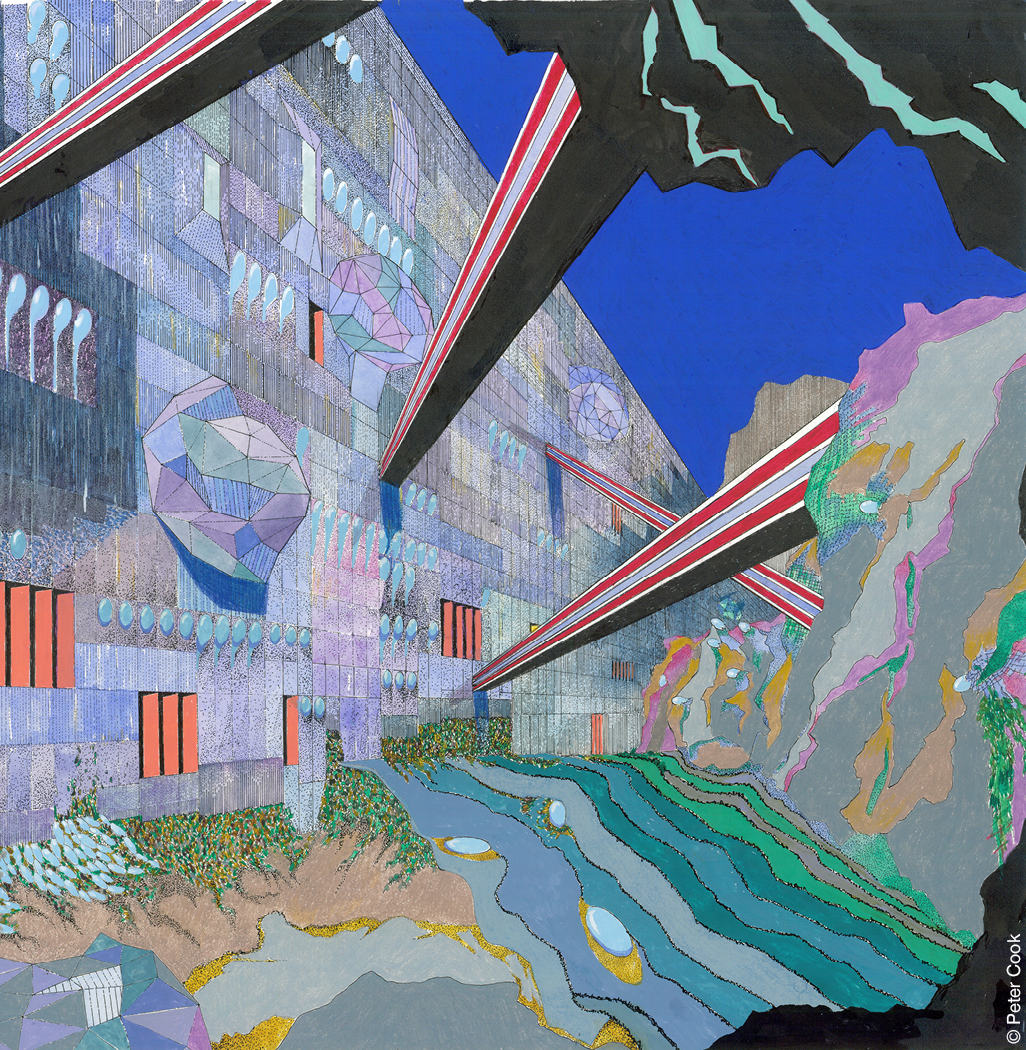 Zeichnung Discreet City von Peter Cook