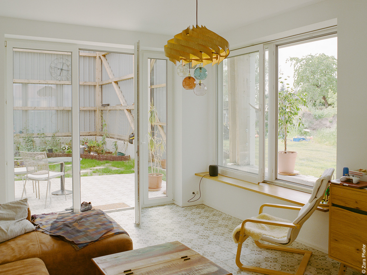 Wohnraum mit Terrasse im Wohnhaus in Schmergow