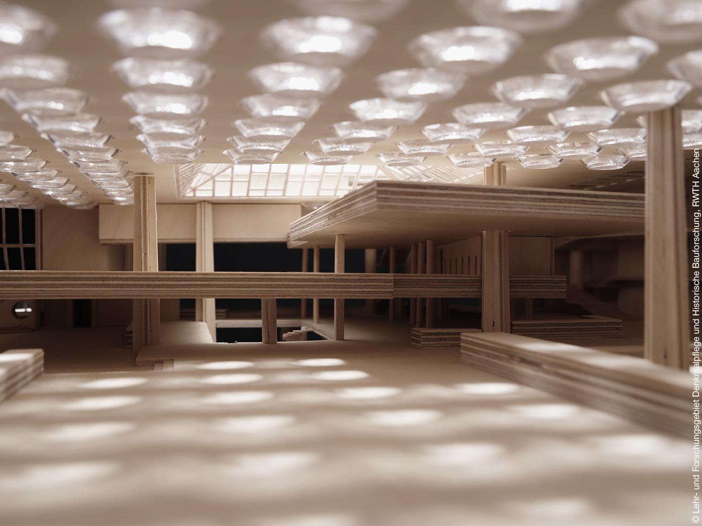 Holzmodell der Staatsbibliothek Berlin, Innenansicht
