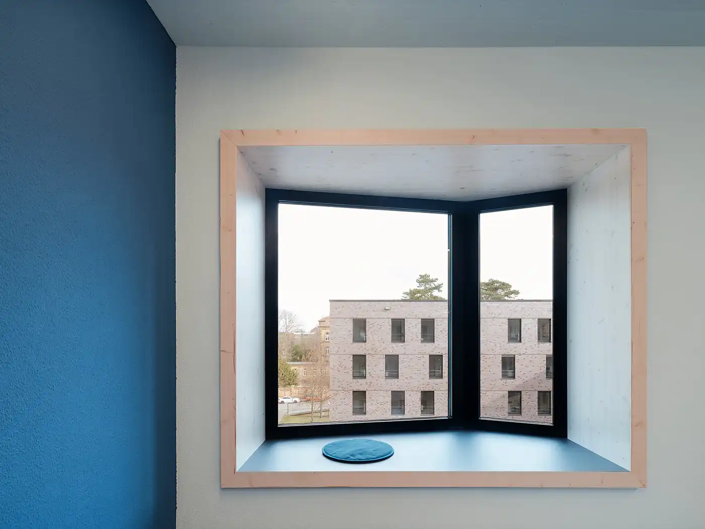 Sitzfenster im Studierendenwohnheim Ludwigsburg.