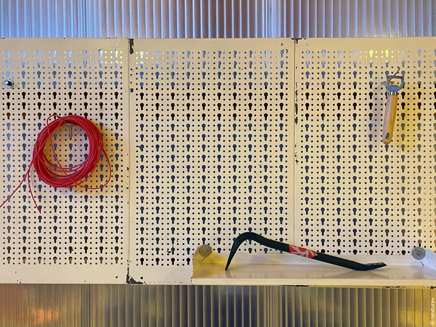 Die Werkzeugwand der Werkstadt