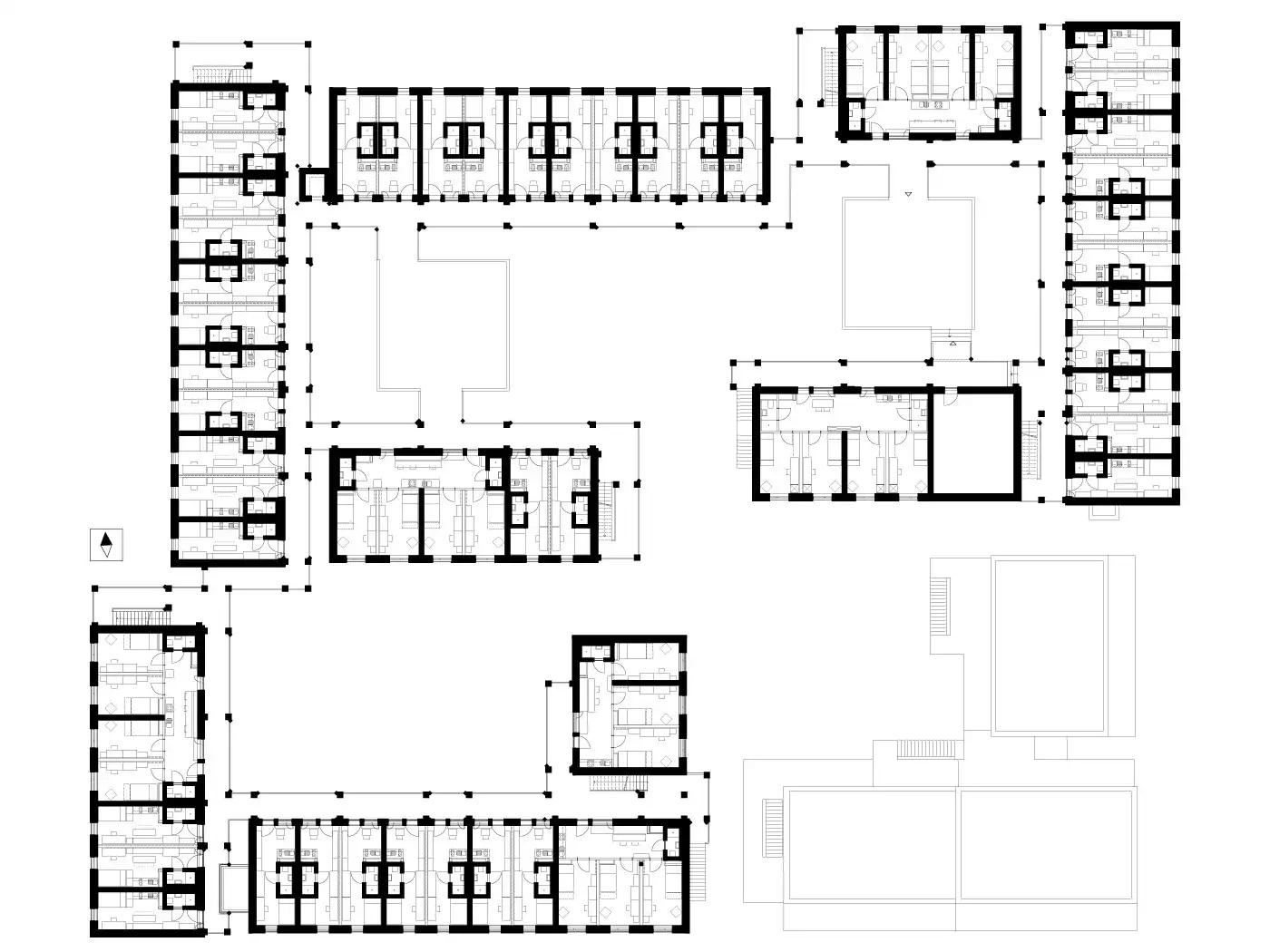 Grundriss des Studierendenwohnheims Campus Ro in Rosenheim.