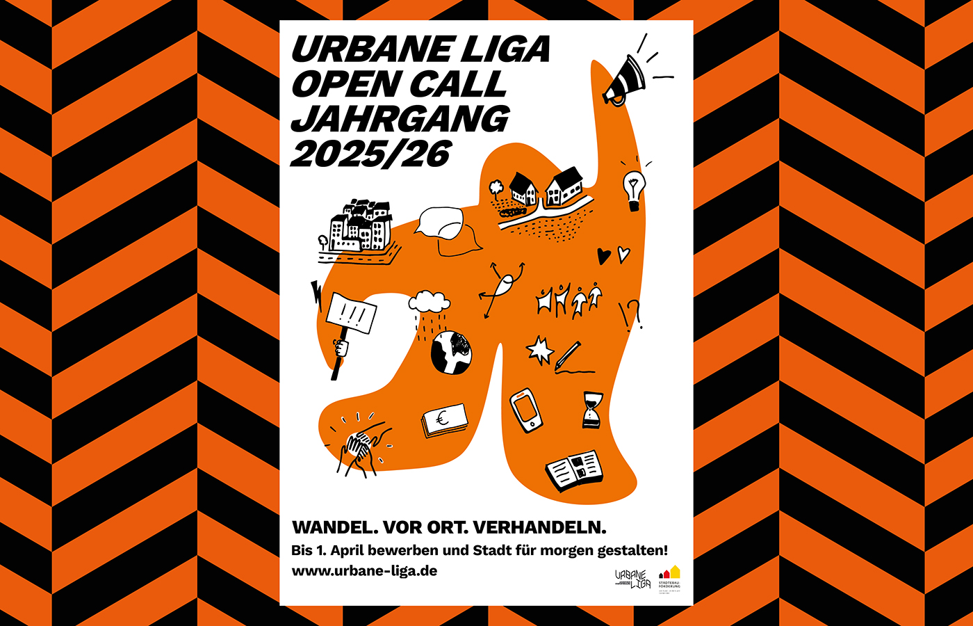 Grafik zum Open Call für die Urbane Liga