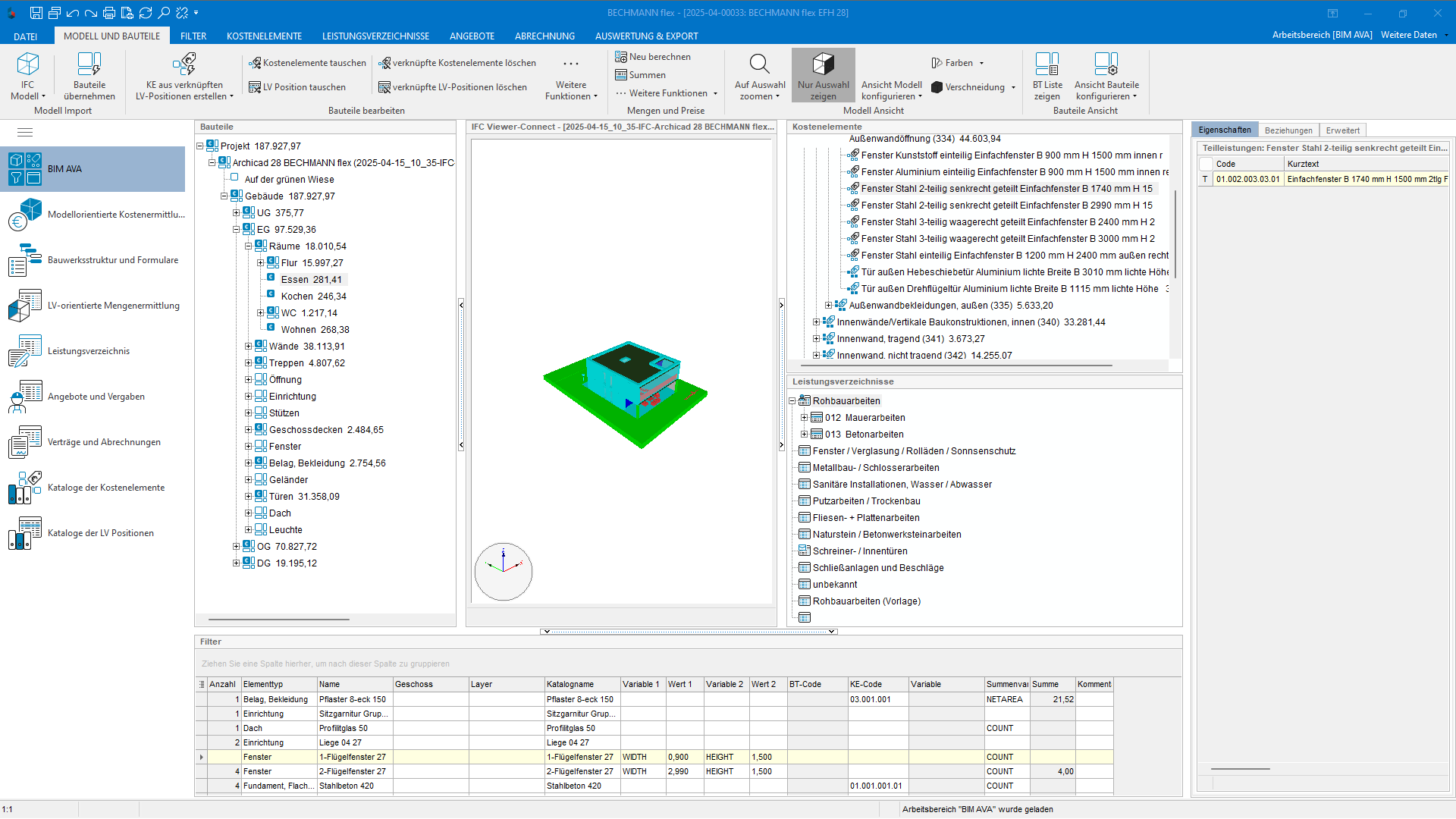 Screenshot aus bechmann flex