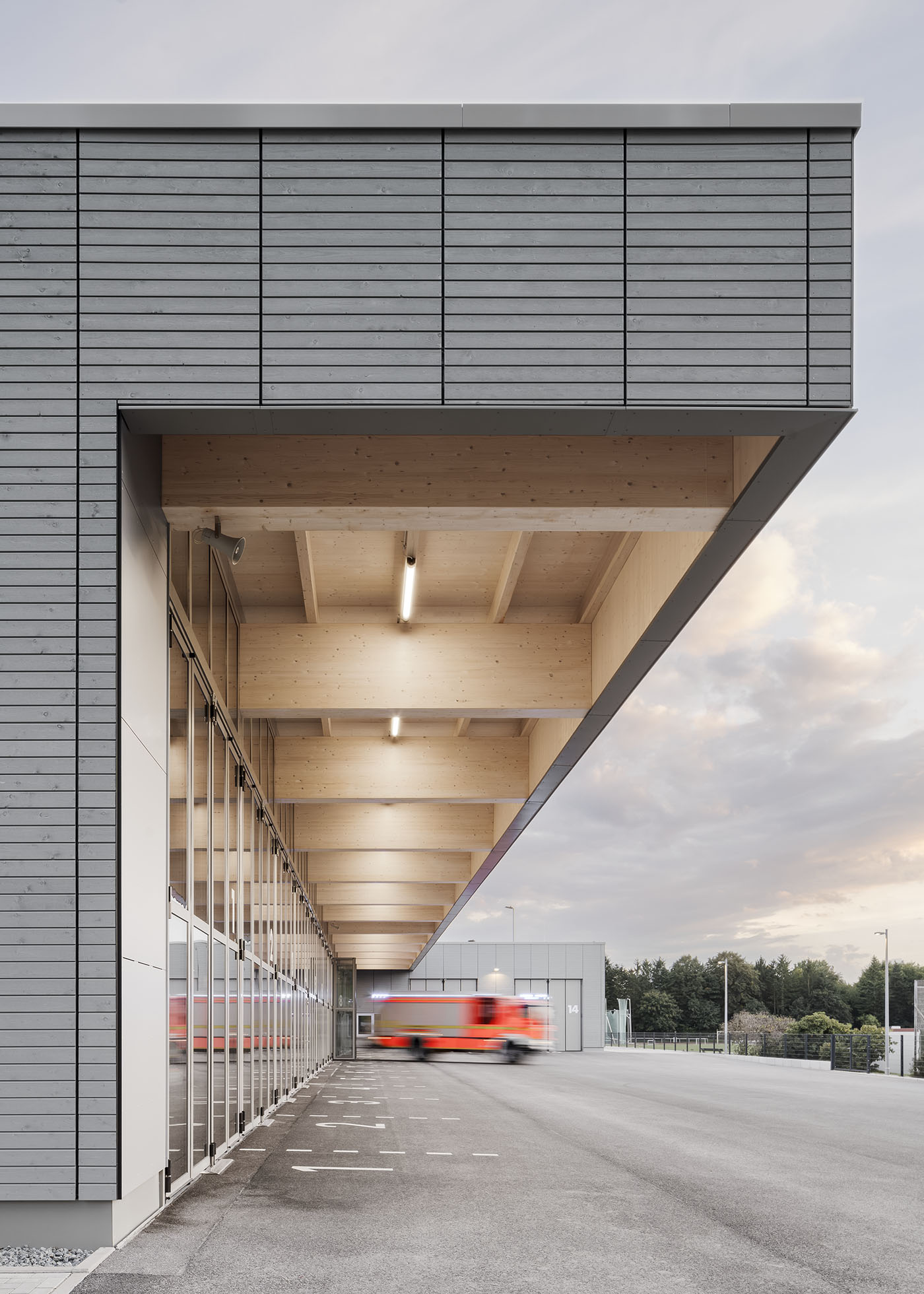 Holztragwerk Feuerwehrhaus in Reinbek bei Hamburg