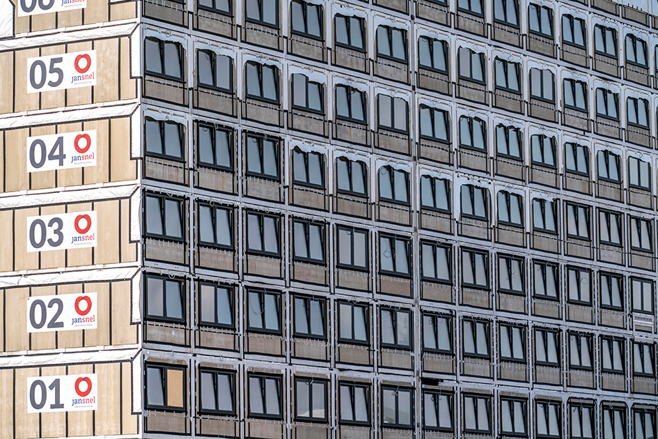 Fassade des noch nicht fertiggestellten Community Campus in Bochum