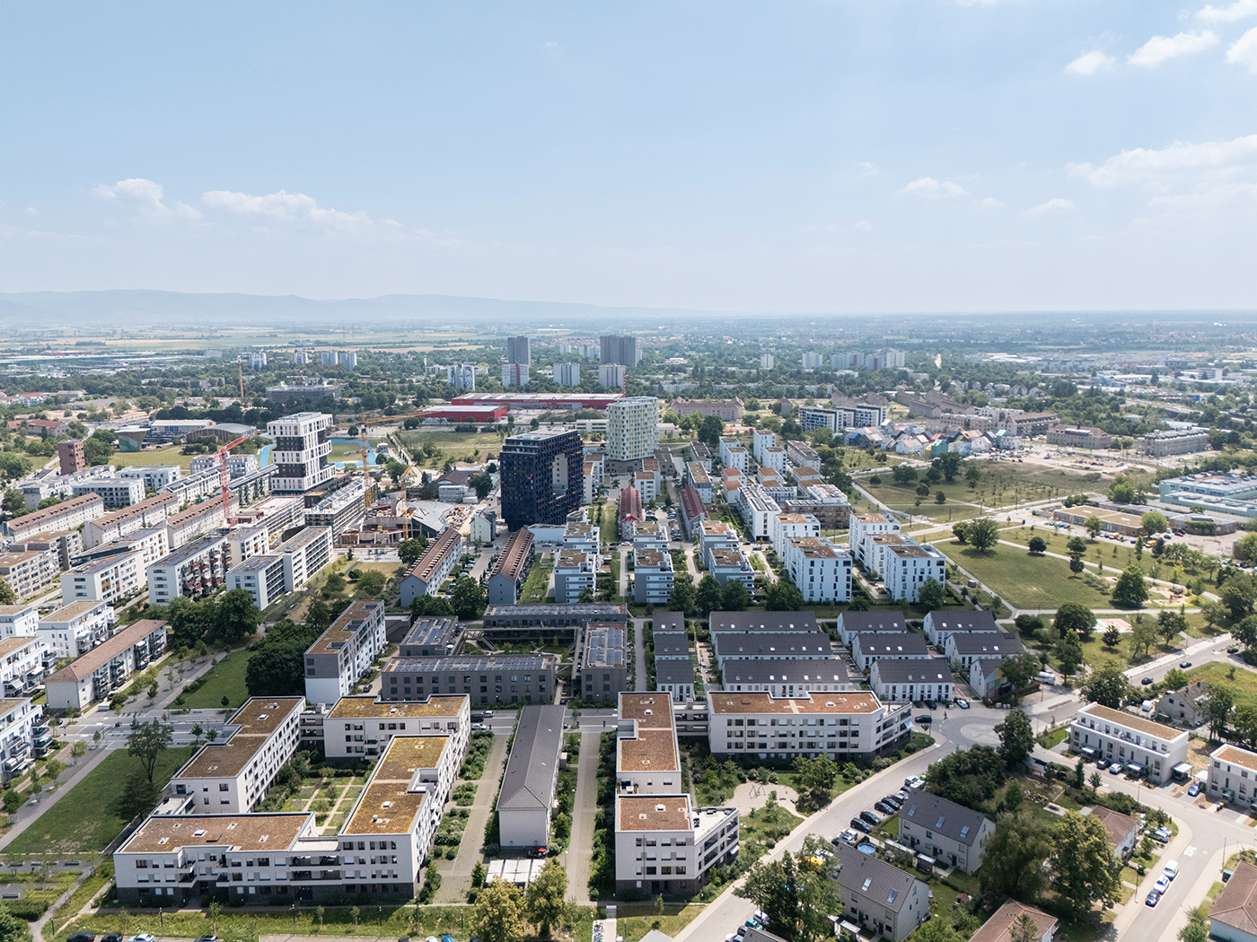 Franklin in Mannheim aus der Vogelperspektive