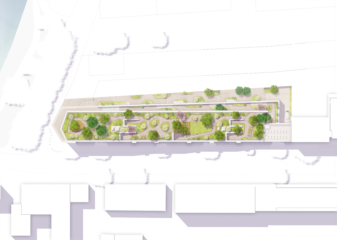 Dachpark des Aera im Plan