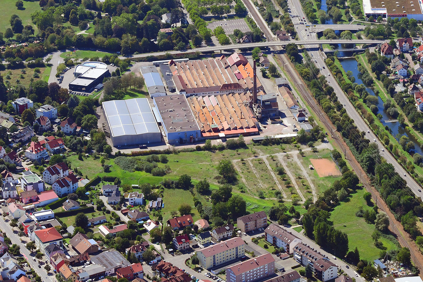 Luftbild Lauffenmühle in Lörrach