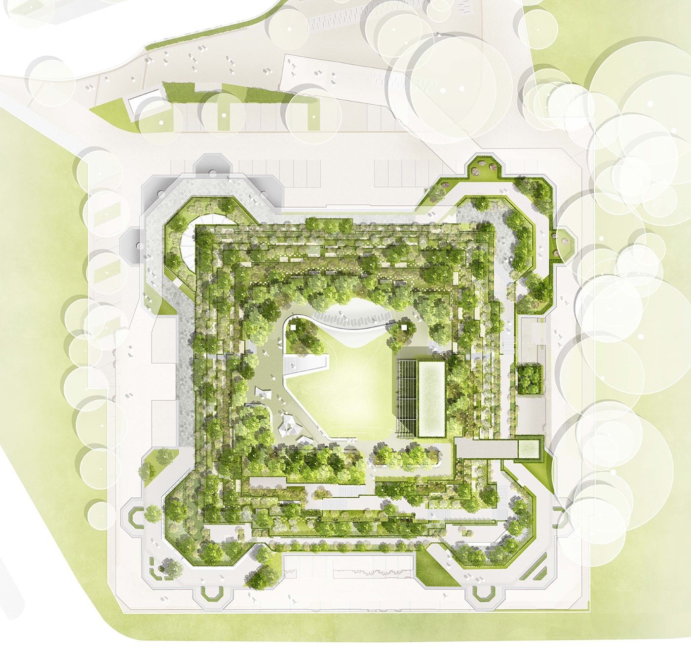 Das Modell des AERA in Berlin aus der Vogelperspektive